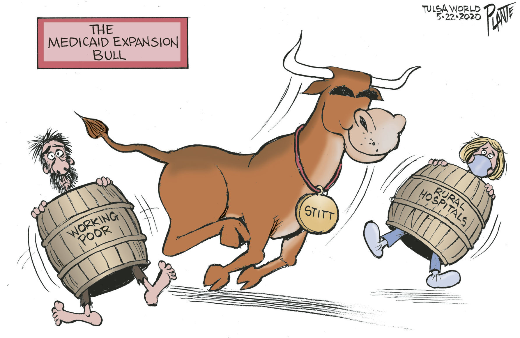 Bruce Plante Cartoon: The Medicaid Bull